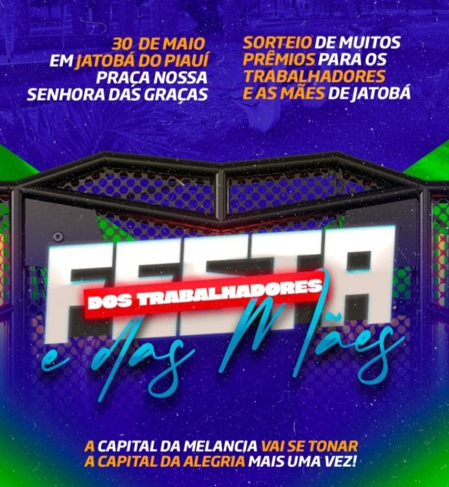 Prefeitura de Jatobá (PI) anúncia a festa do trabalhador e das mães