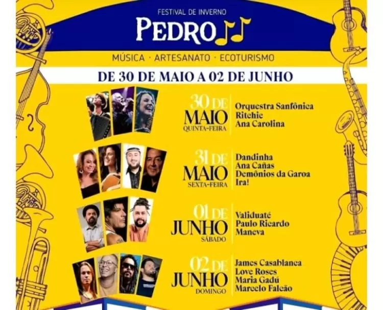 Atrações do 18⁰ Festival de Inverno de Pedro II (PI) é divulgado; CONFIRA