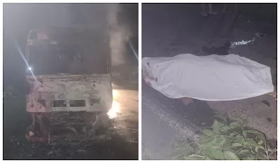 Motociclista morre e carreta pega fogo após grave acidente na BR-135 em Itapecuru-Mirim 