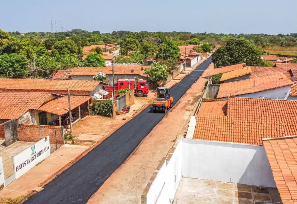 Novo asfaltamento em bairro Nossa Senhora do Carmo em José de Freitas, aumenta mobilidade urbana na cidade