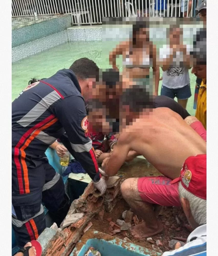 Criança tem mão presa em boquilha de piscina em clube no Piauí, mas é resgatada sem ferimentos