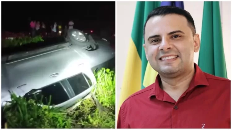 Vice-prefeito de Buriti dos Montes (PI) sofre acidente após capotar carro