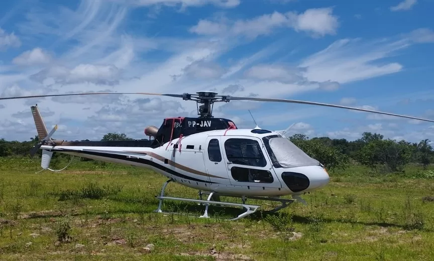 Helicóptero faz pouso forçado em Esperantina após falha mecânica
