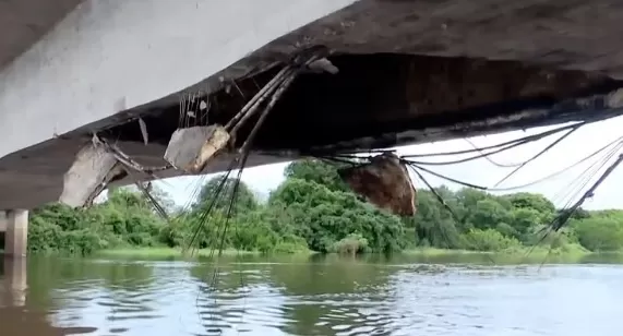 Ponte sobre o Rio Pindaré, na BR-316 no MA, é interditada após apresentar problemas na infraestrutura