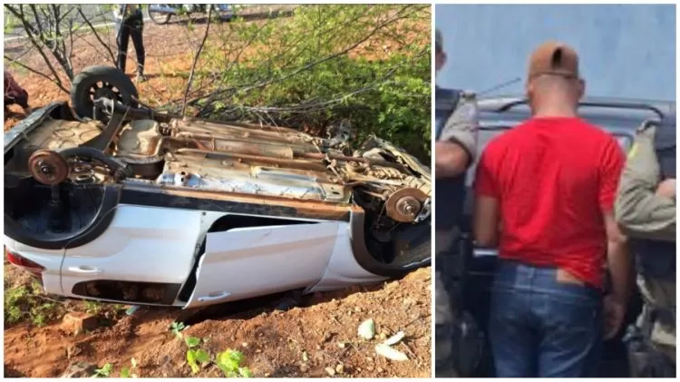 Homem é preso após furtar pneus de carro que havia tombado no Piauí