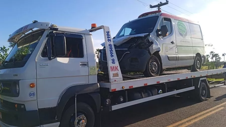 Ambulância de Jatobá do Piauí colide com cavalo na rodovia em Campo Maior (PI)