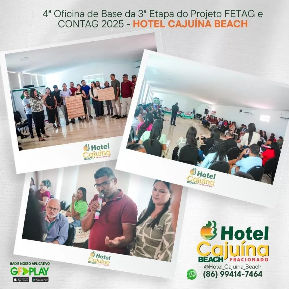 Hotel Cajuína Beach recebe Oficina de Base FETAG e CONTAG 2025 em Parnaíba