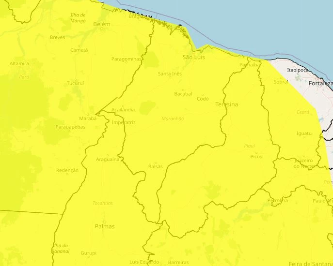 Sexta chuvosa: MA recebe alerta amarelo, e chuvas devem aumentar