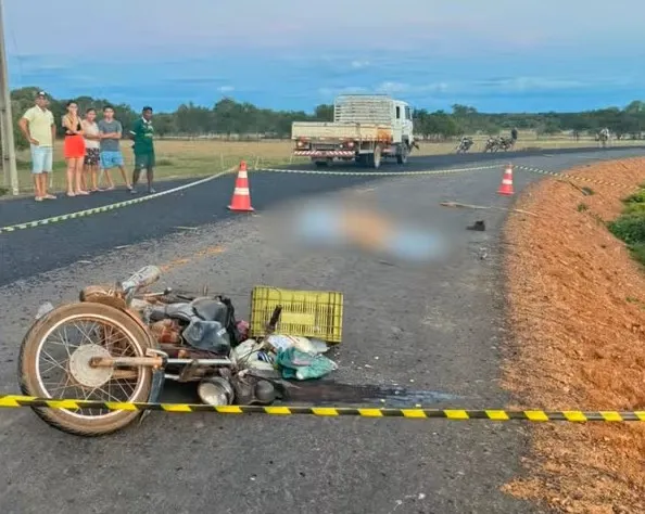 Motociclista morre em grave colisão com caminhão no Piauí no dia em que completava 60 anos