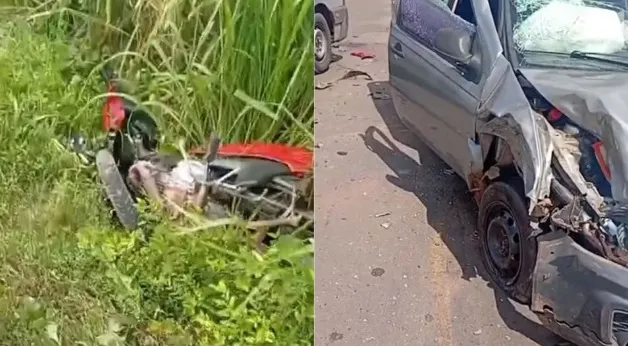 Motociclista fica gravemente ferido após colisão com picape em Coelho Neto, no MA