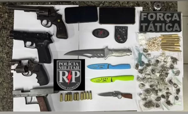 Ação Conjunta das Polícias Militar e Civil Resulta em Apreensão de Armas e Drogas em Bar de Timon
