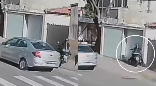 Motociclista colide contra portão e morre após ser fechado por carro em Fortaleza
