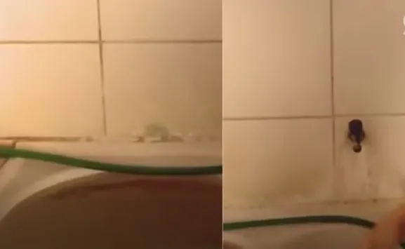 Moradores reclamam de água barrenta no bairro Sabbak em Santa Inês