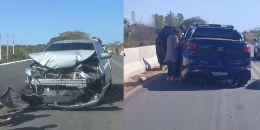 Colisão entre veículos paralisa trânsito na ponte do Rio Jenipapo, em Campo Maior (PI)