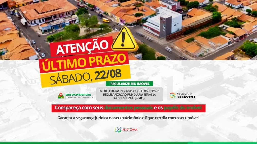 Prazo para regularização fundiária em Alto Longá encerra neste sábado (22)