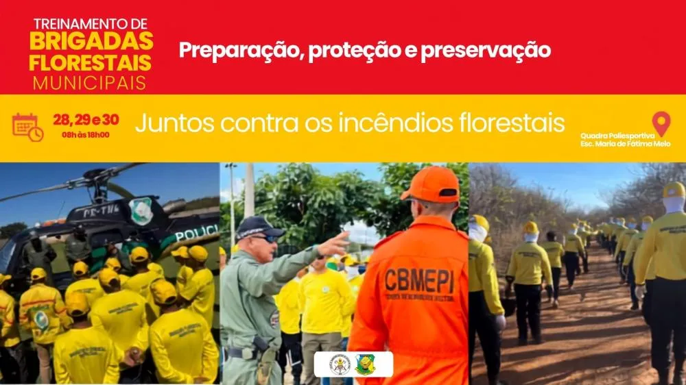 Brigadas florestais recebem capacitação em Alto Longá para reforçar o combate e a prevenção de incêndios
