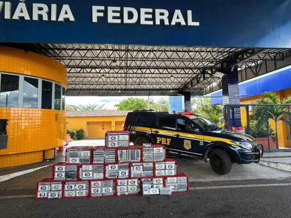 PRF intercepta caminhão e apreende mais de meia tonelada de cocaína na BR-343, em Piripiri