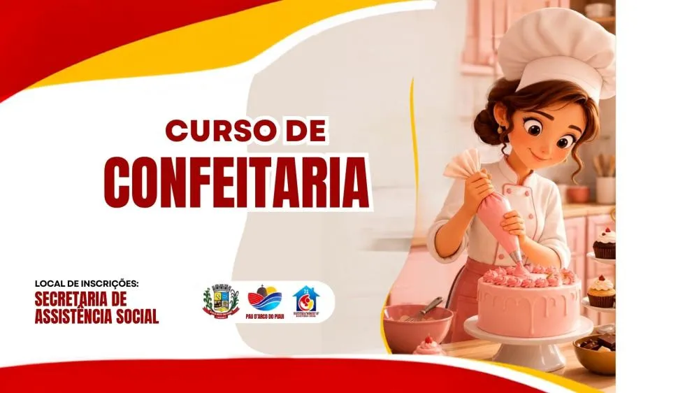 Prefeitura de Pau D’Arco do Piauí lança cursos gratuitos de confeitaria e salgados