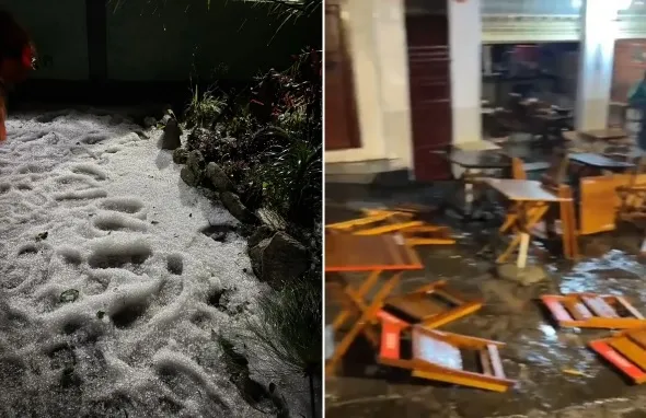 Temporal com granizo deixa rastro de destruição em cidades de MG