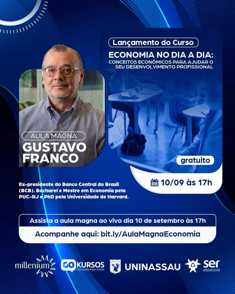 Ex-presidente do Banco Central ministra Aula Magna online e gratuita sobre economia 