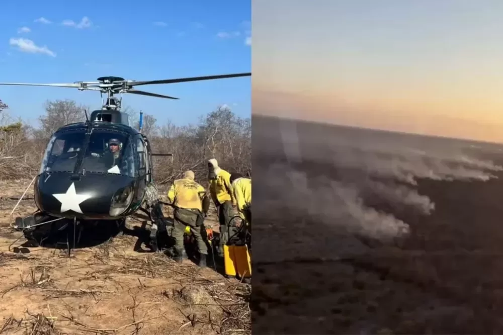 Incêndios são controlados por força-tarefa na região da Serra da Capivara, no sul do Piauí 