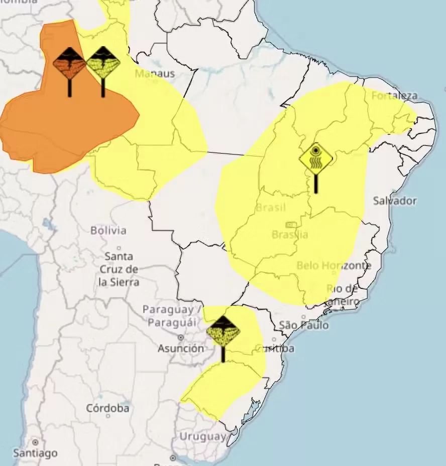Terça-feira tem alerta para baixa umidade do ar; confira detalhes da previsão 