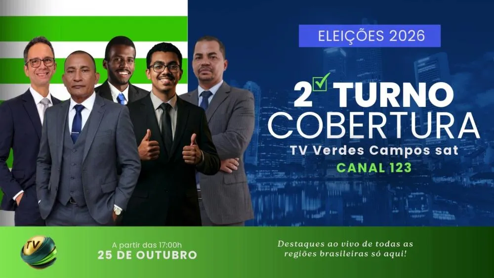 TV Verdes Campos Sat prepara cobertura ao vivo para o 2º Turno das Eleições 2026