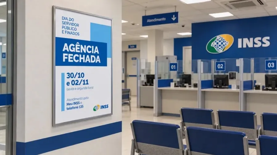 Agências do INSS não abrem nesta sexta (30) e nem na próxima segunda (2/11)