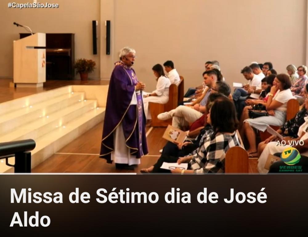 Familia celebra o sétimo dia de falecimento do empresário José Aldo Lima Ferro, do grupo água limpa.